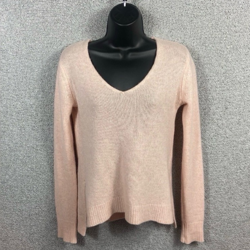 Jim & Selina 100% Cashmere Sweater Peach Women’s XS Oversized Quiet Luxury